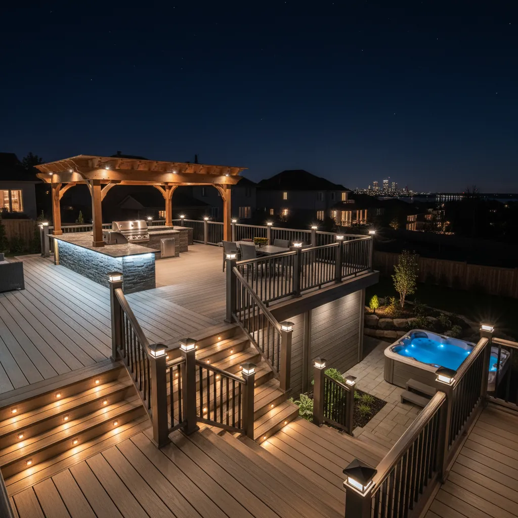 Professional deck and patio lighting in Toronto