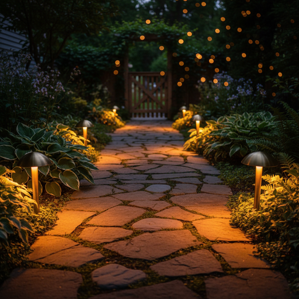 Pathway lighting installation in Toronto