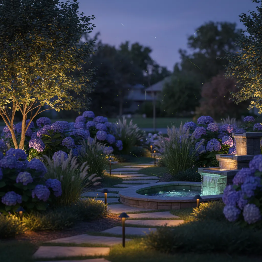 Garden bed lighting installation process