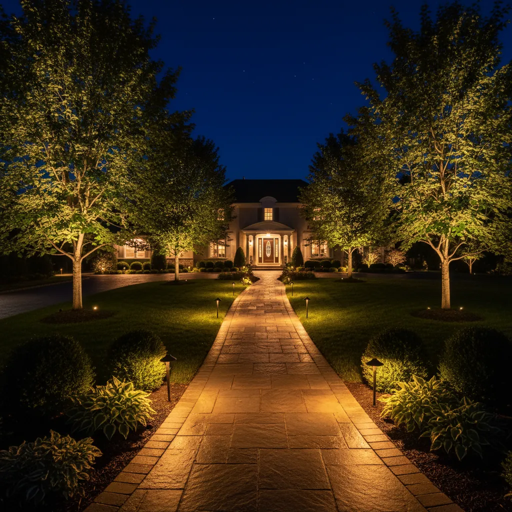 Landscape lighting installation in Toronto