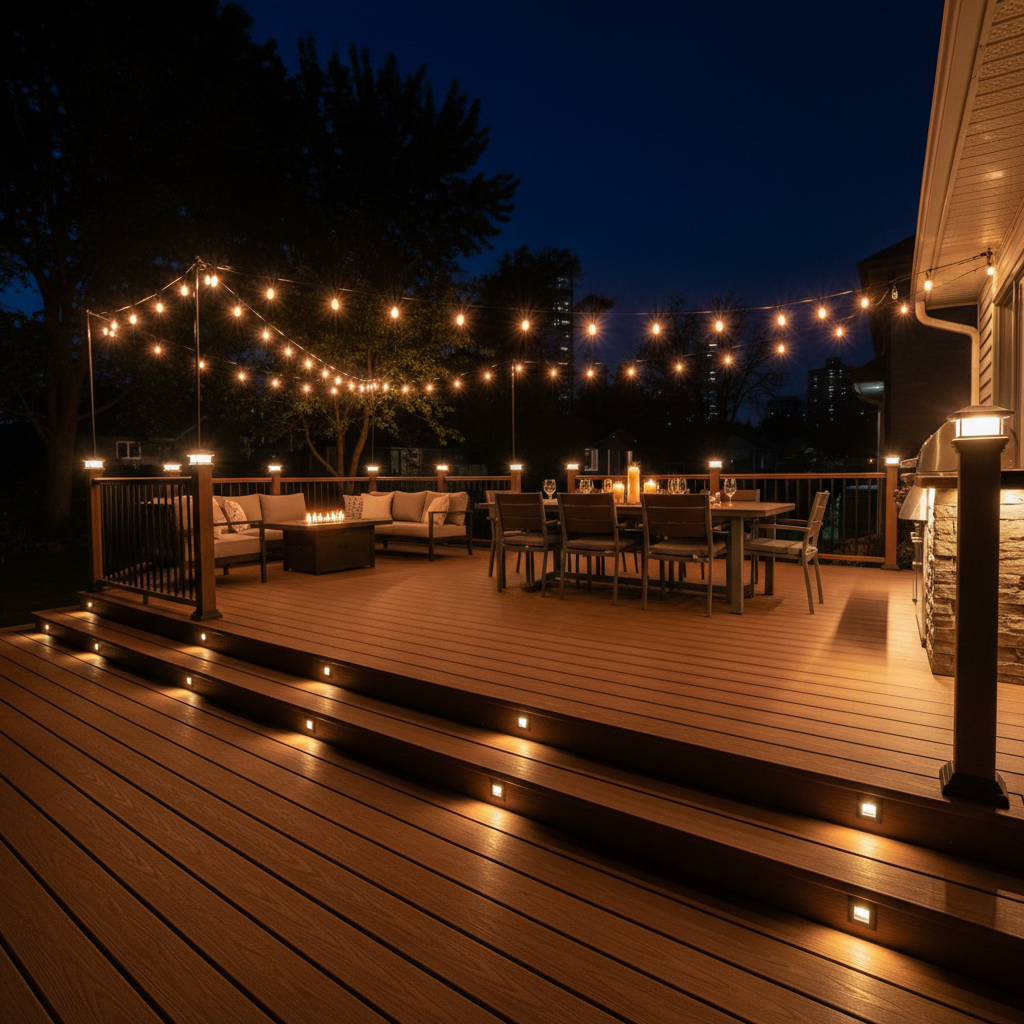 Deck and patio lighting in Toronto